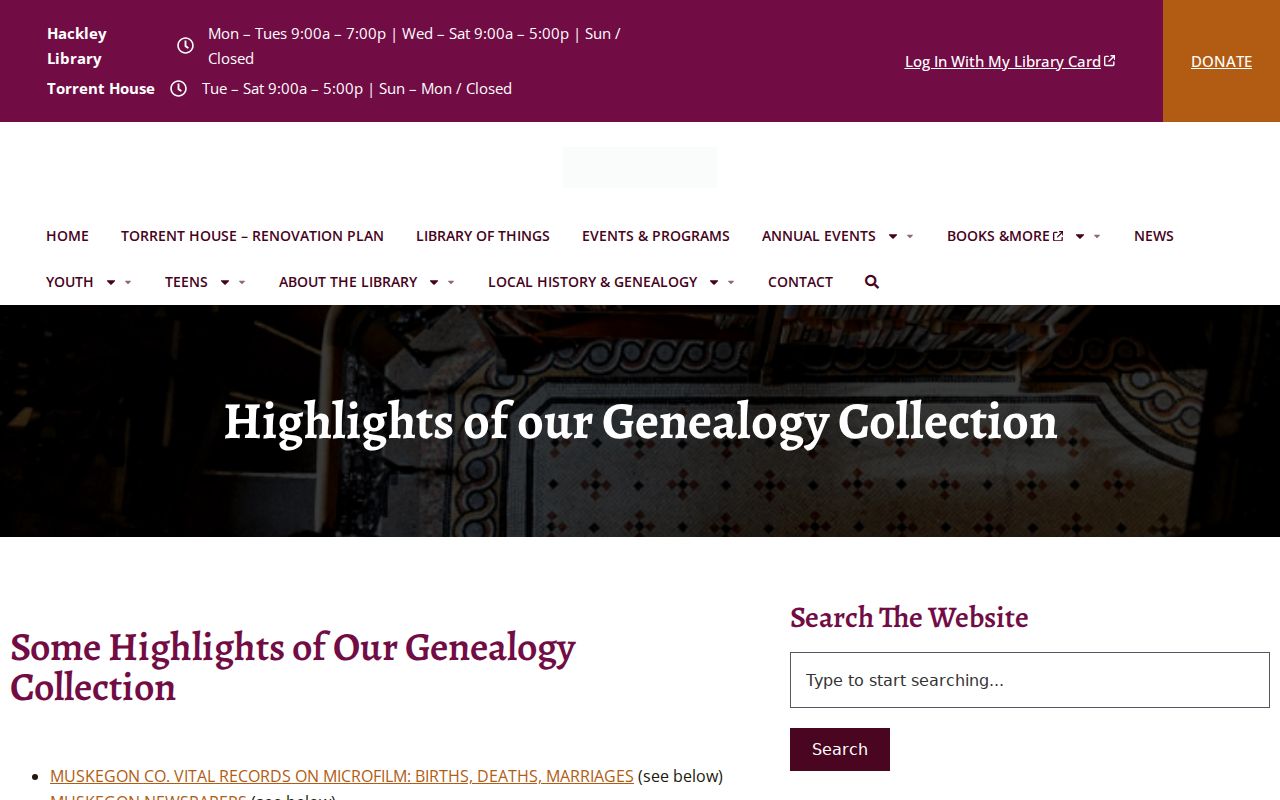 Muskegon city directory collection highlights at Hackley Library