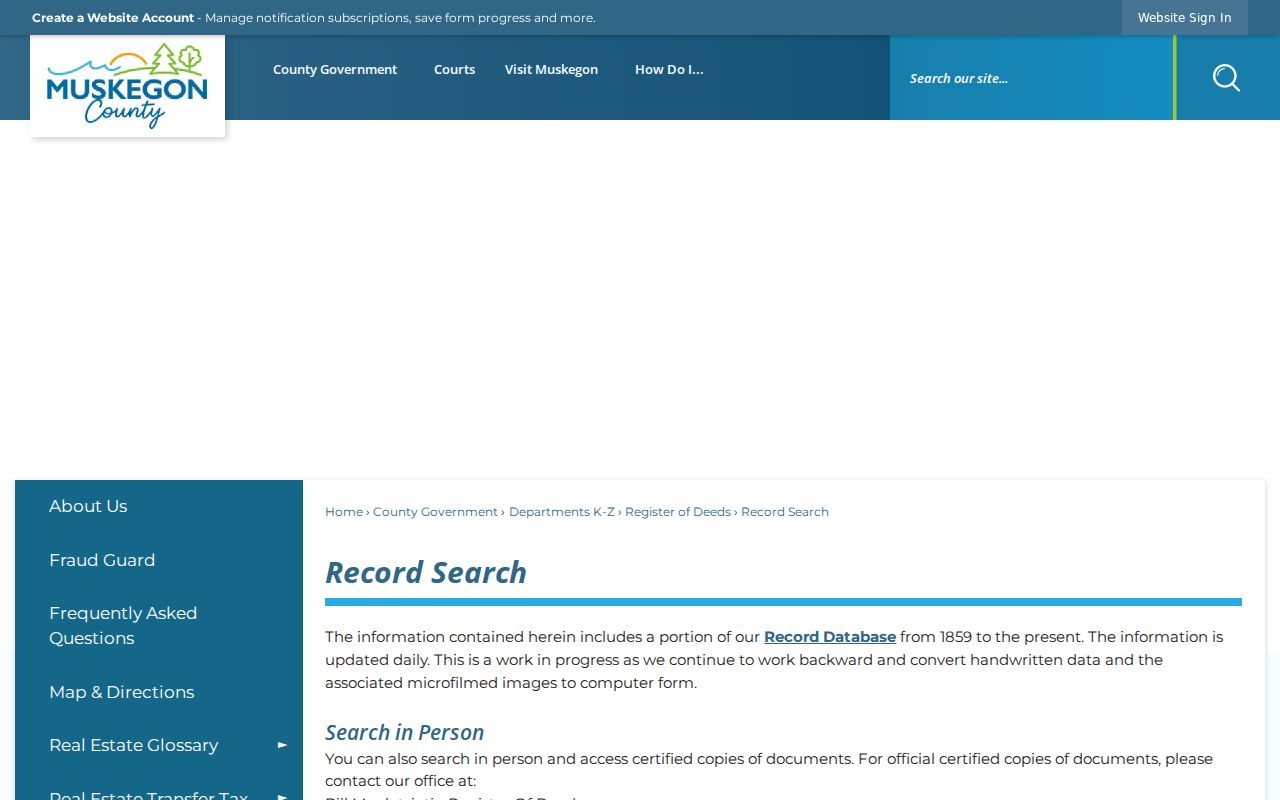 Muskegon residents directory county record search coverage notice