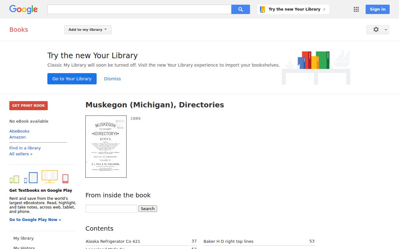 Muskegon city directory digitized historical directory scan landing
