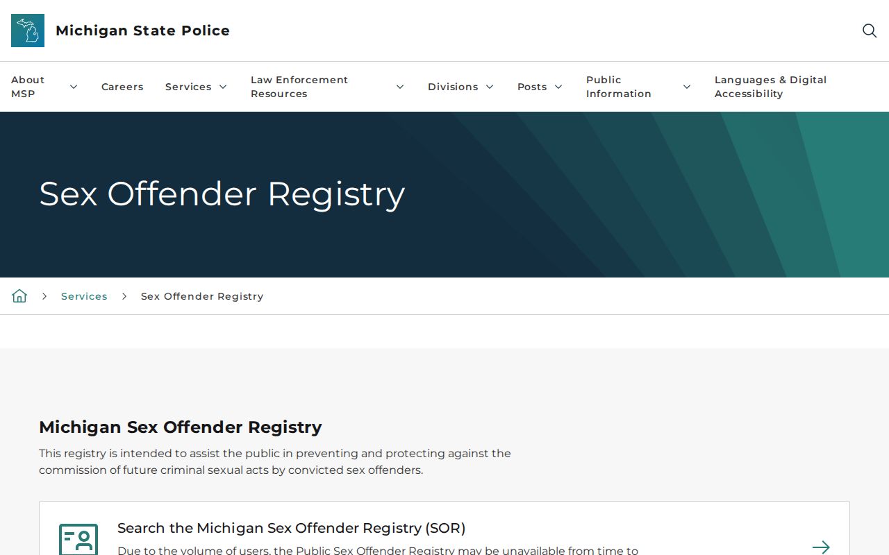 Muskegon ZIP code directory limited state registry ZIP controls