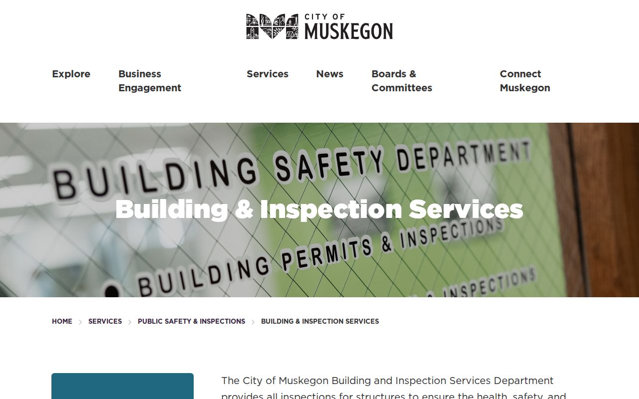 Muskegon street directory building inspection and permit services